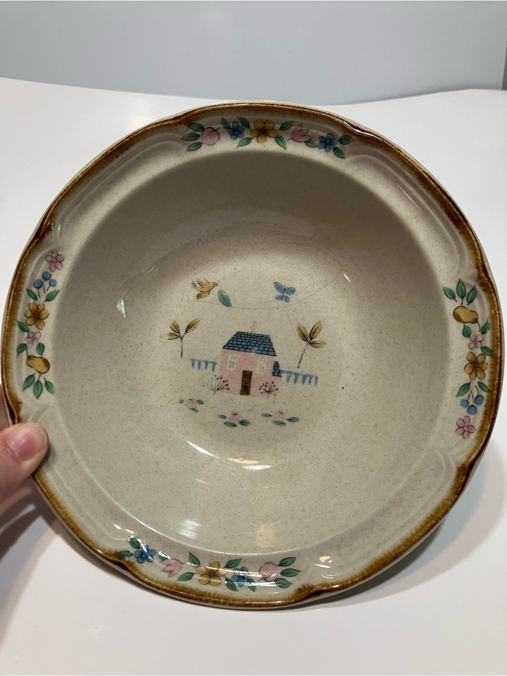 International Tableworks Heartland Cottage Stoneware Japan Cereal Soup Bowl